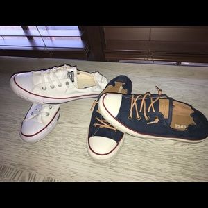 Two pairs of Converse Shoreline shoes size 10